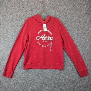 Aeropostale Origin Brand Athletic Dept Soft Red Hoodie Sweatshirt Womens Size M